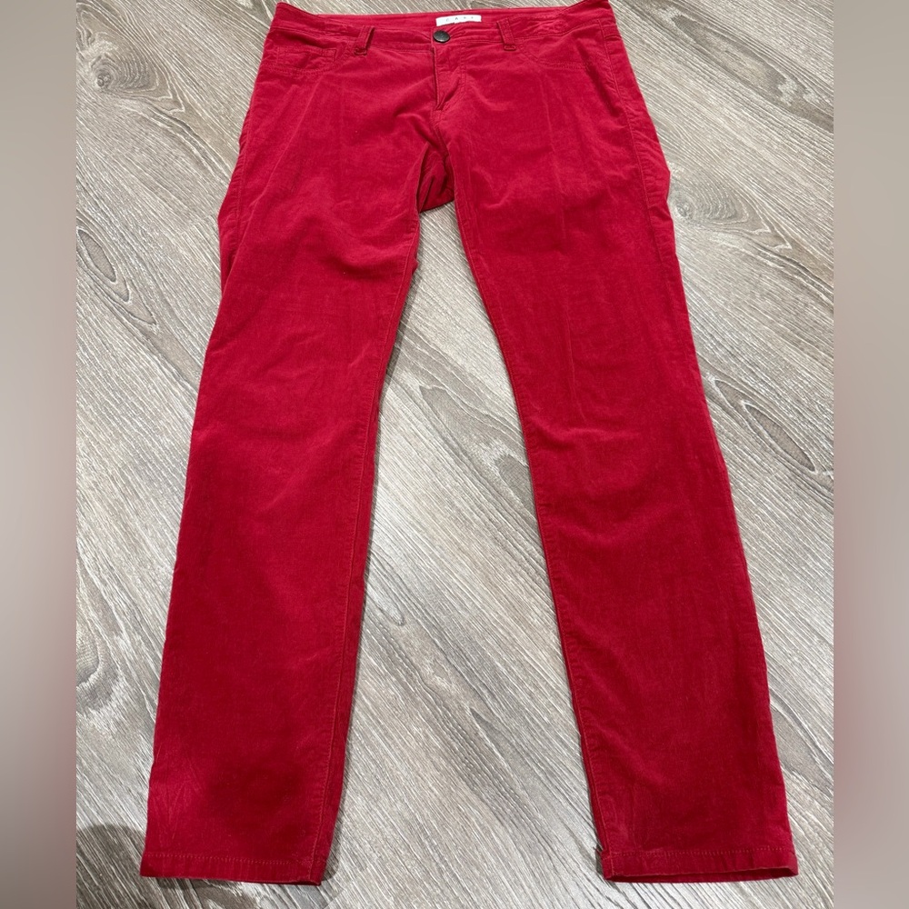 CAbi Women’s Vibrant Red Corduroy Pants size 6